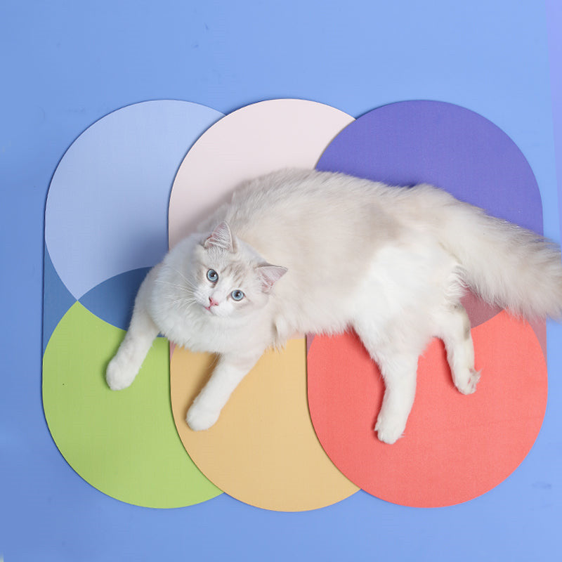 Grey Cloud Shaped Pet Food Mat, Anti-Slip Surface Silicone Mat | Happy & Polly