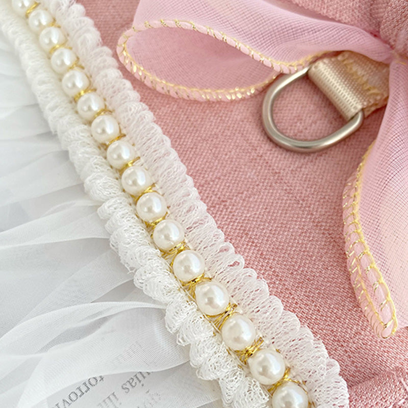 Lace Bow Pearl Harness – Happy & Polly