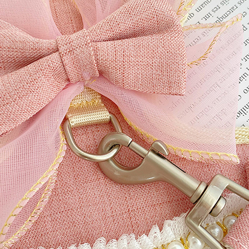Lace Bow Pearl Harness – Happy & Polly