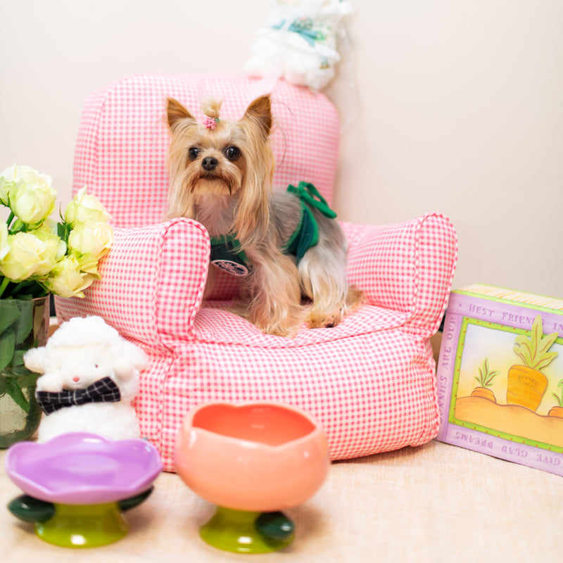 Inflatable Plaid Cat Bed