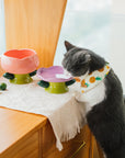 Flower Shape Cat Bowl