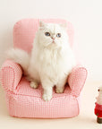 Adorable Plaid Cat Sofa