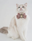Hand Made Pink Bow Cat Collar