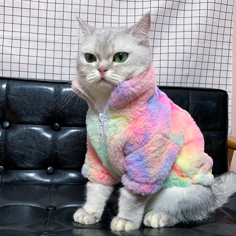 Rainbow Series Tie-Dye Cat Clothes