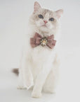 Hand Made Pink Bow Cat Collar