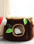 Stump and Red Mushroom Cat Bed