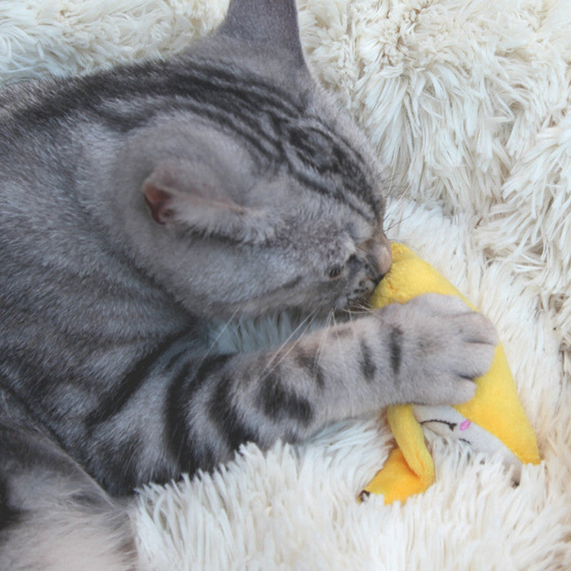 Banana Design Plush Cat Toy