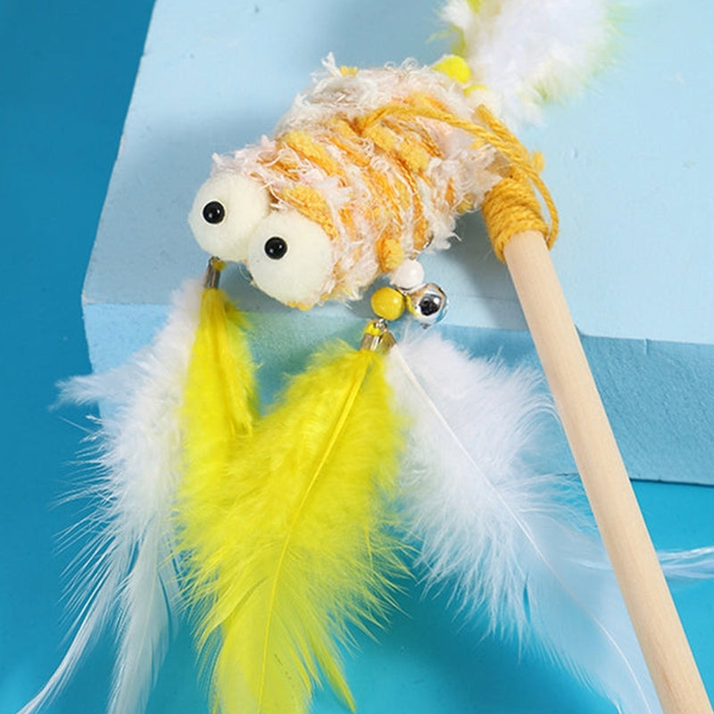 Handmade Goldfish Cat Toy Wand