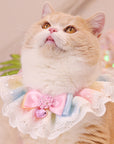 Bow Lace Saliva Towel Cat Bib