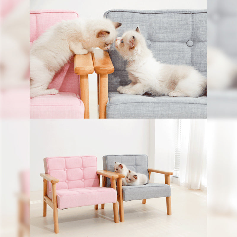 Wood Backrest Cat Sofa Chair