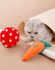 Mushroom Shaped Catnip Toy Pillow