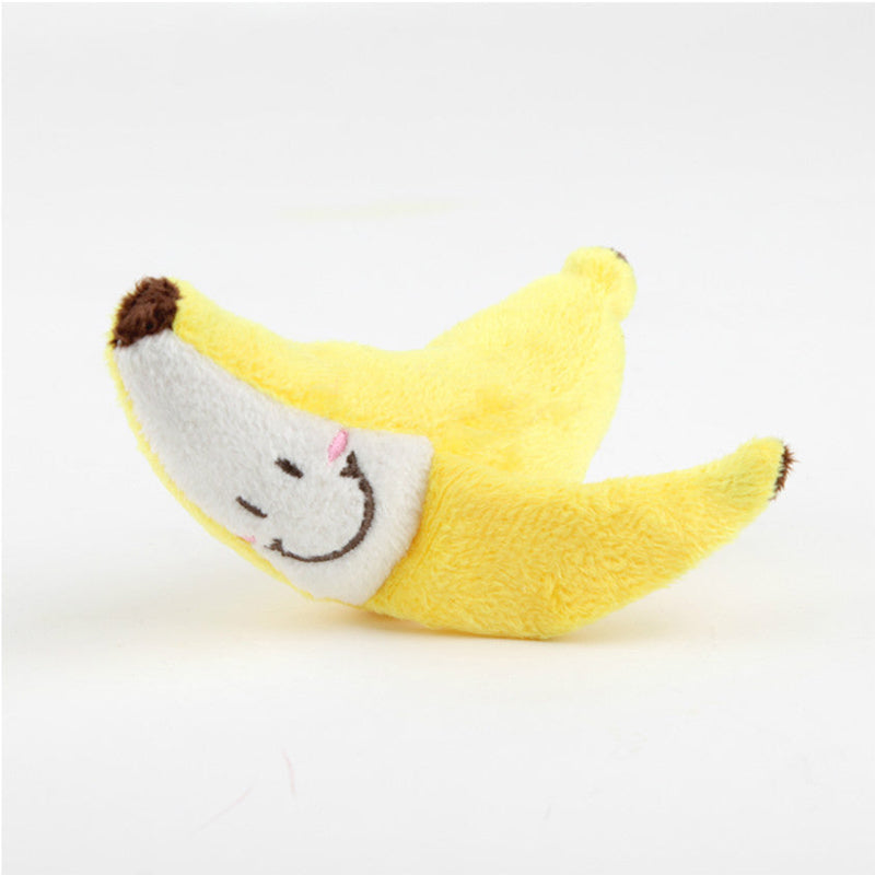 Banana Design Plush Cat Toy
