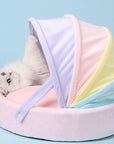 Stylish Foldable Rainbow Cat Bed