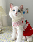 Strawberry Heart Cat Sweater