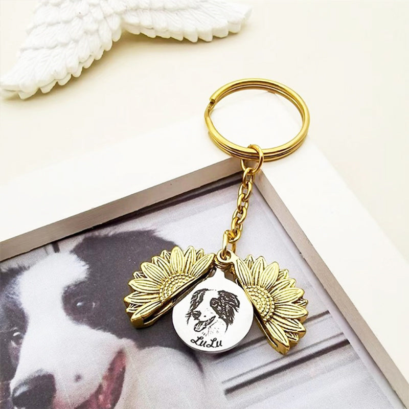 Colorful Handmade Tassel Keychain Smile Face Sunflower Key Ring Small Pure  And Fresh Key Holder For