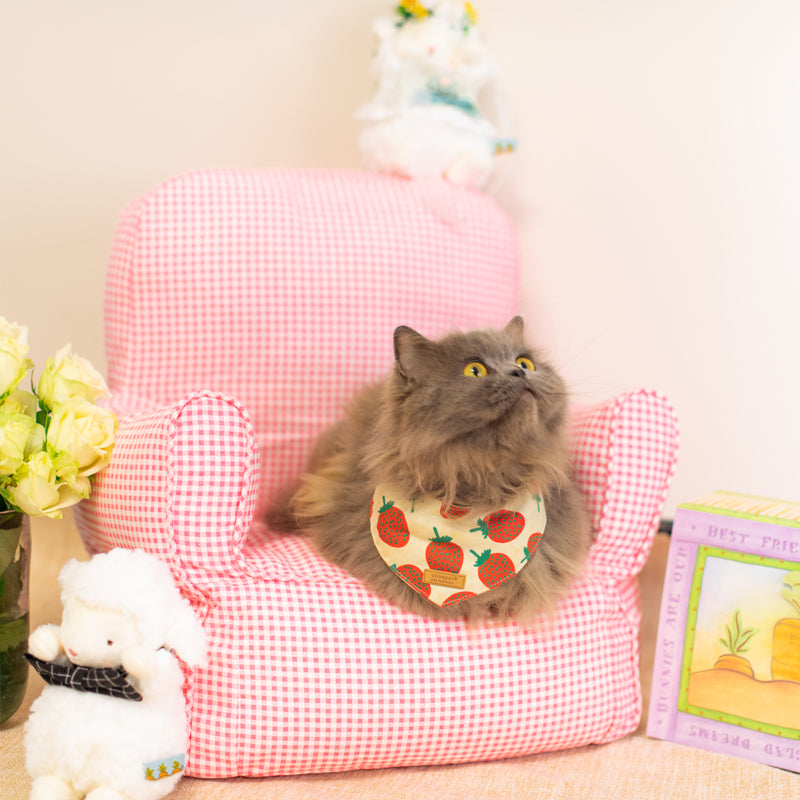 Adorable Plaid Cat Sofa