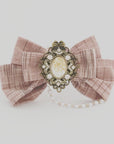 Handmade Cat Collar with Pink Bow - happyandpolly