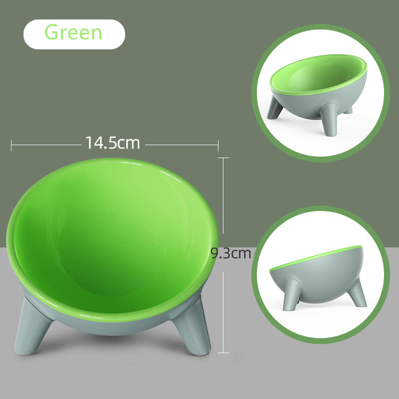 Green Cactus Shaped Cat Bowl 25° Oblique Design Bowl | Happy & Polly
