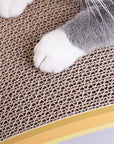 Close-up of the Banana Shaped Cat Scratching Pad showing the durable scratching surface.