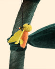 Hanging bee toy with a bell on the Bloomy Flower Cat Tree