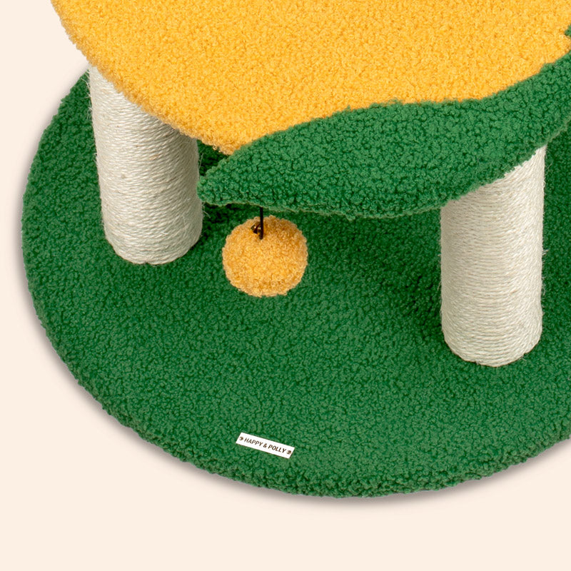 Detailed view of the base of the Fruit World Cat Tree