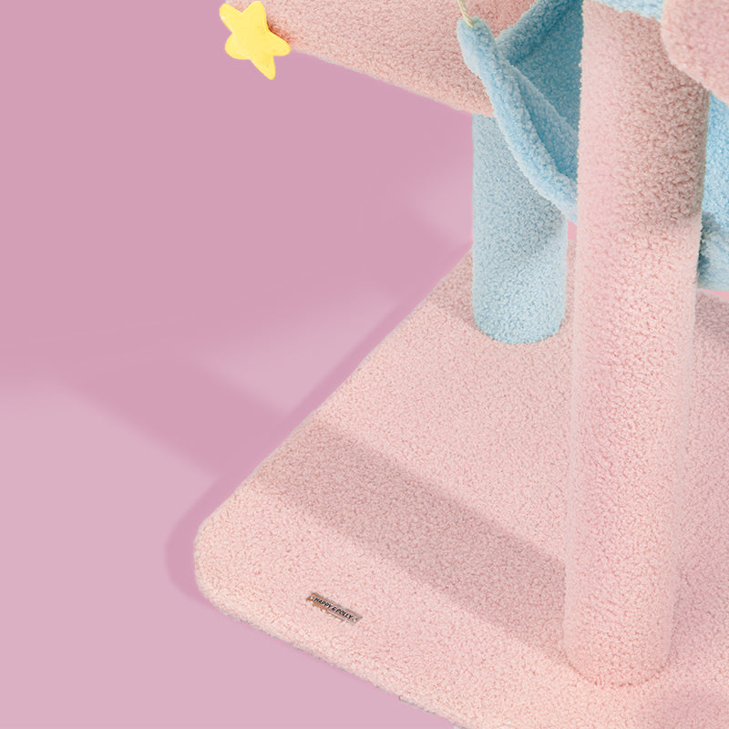 Detail of the covering material on the Starry Sky Cat Tree